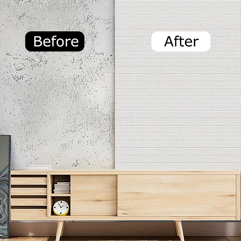 Living room wall decoration wallpaper 35X38.5cm solid color 3D self-adhesive wall sticker