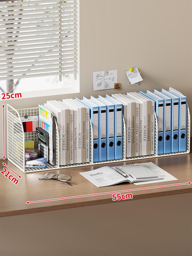 Schreibtisch-Akten- und Buchorganisator: Bücherregal, Regal, Buchstütze, Aktenaufbewahrung, Archivbox