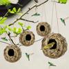 Hand Woven Grass Bird Nest Decorative Hummingbird Birdhouse Hanging Hummingbird Nest House Outdoor
