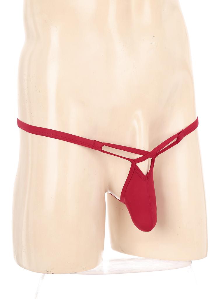 Men Micro Thongs Panties Stretchy Underwear Male Lingerie Shorts Low Waist Underpants Thong Straps G-string