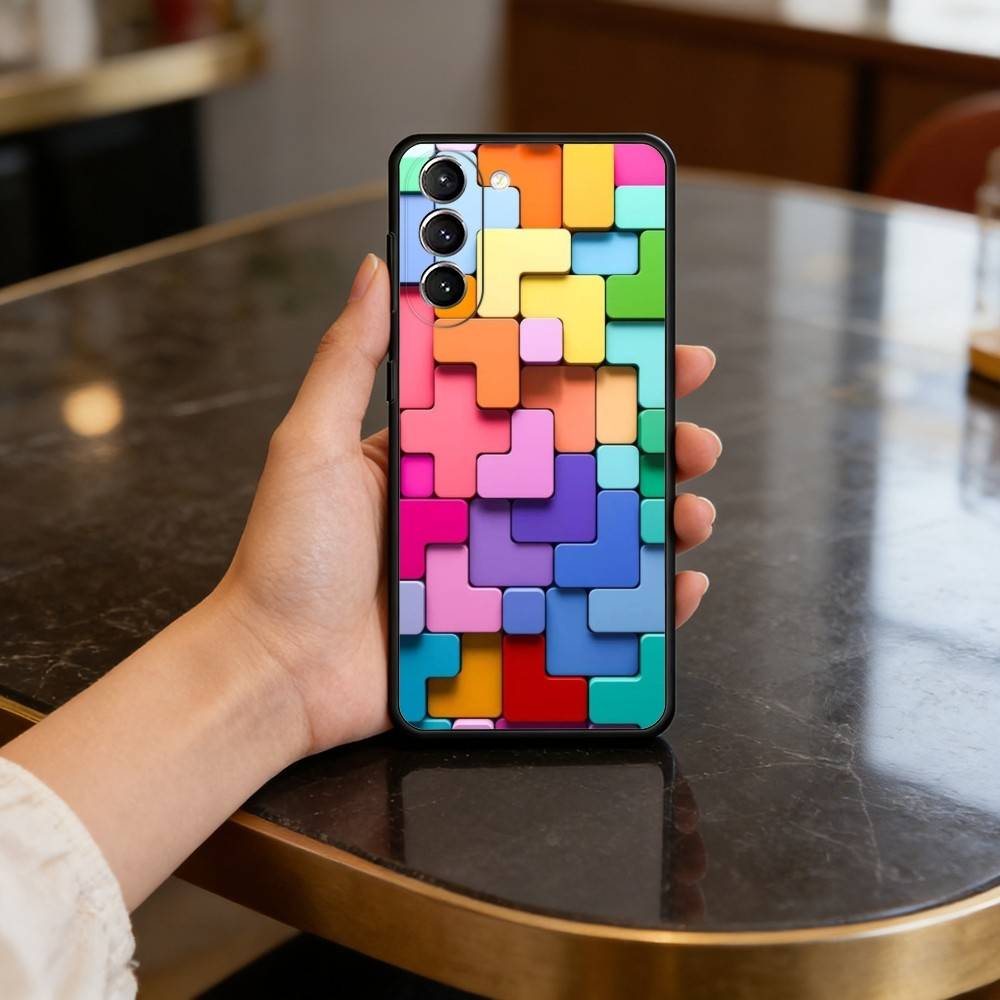 

Autism Support Puzzle Pattern Phone Case For Samsung S25,24,23,22,30,21,10,9,Ultra,Plus,Lite,FE,4,5 G Soft Black Case Samsung S20plus5G