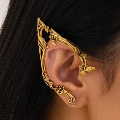 Ingemark 1 Paire Gothique Fée Elfe Manchette Oreille Boucles d'Oreilles Femmes Mode Statement Vintage Clip Piercing Boucle d'Oreille Fête d'Halloween Bijoux