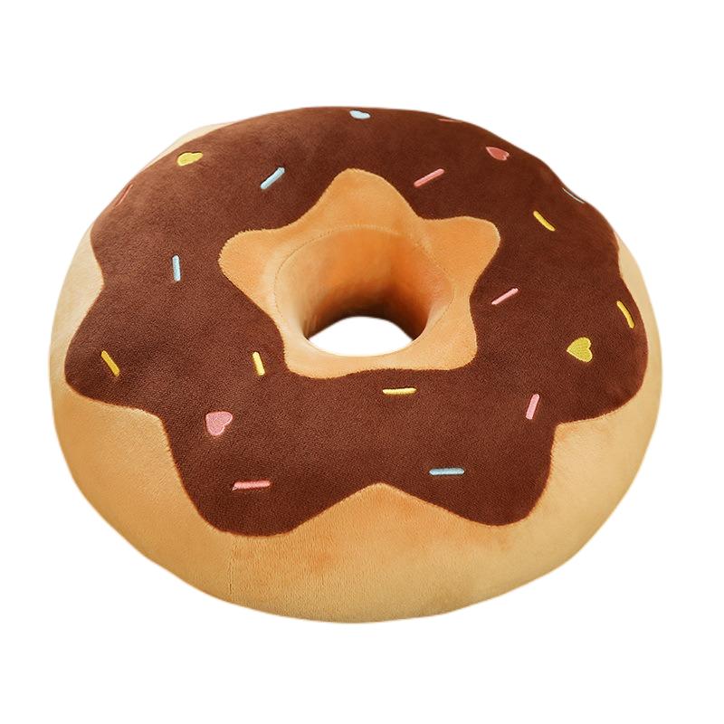 Cute Donut Plush Toy Soft Pillow Seat Back Cushion Home Decor Gift Comfortable