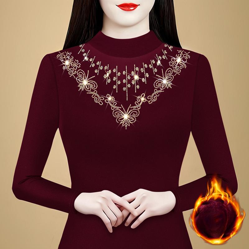 

Весенняя глажка ромбовидной формы рубашка для женщин с маленькой рубашкой для женщин с облегающим кроем и модным топом из бархата для мам плюс 4XL