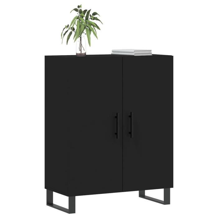 VidaXL Buffet noir 69,5x34x90 cm bois d'ingénierie 827749