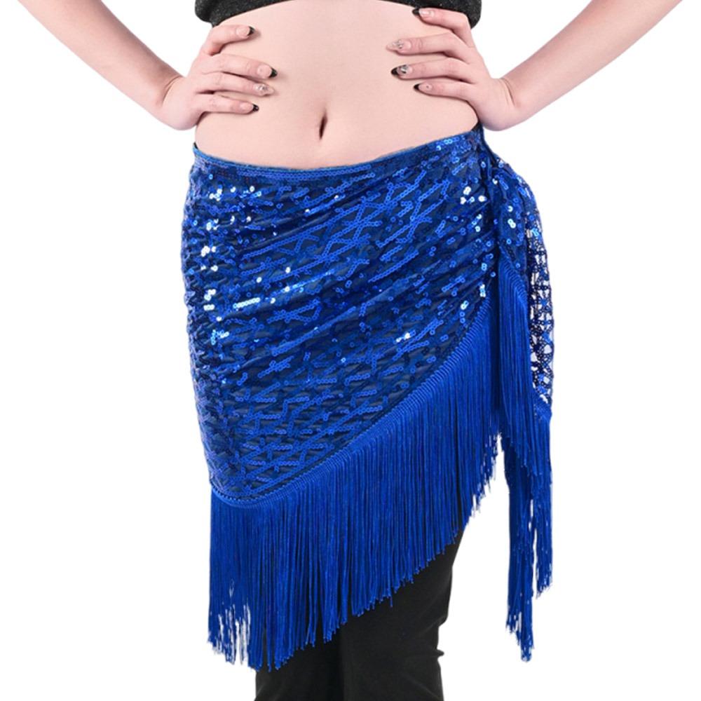 Fashion Tassel Belly Dance Hip Scarf Bohemian Sequins Waist Chain Crochet Dancer Skirt Dance