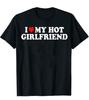 Ich liebe meine heiße Freundin T-Shirt Herren Lässig Kurzarm Rundhals T-Shirt Geschenk