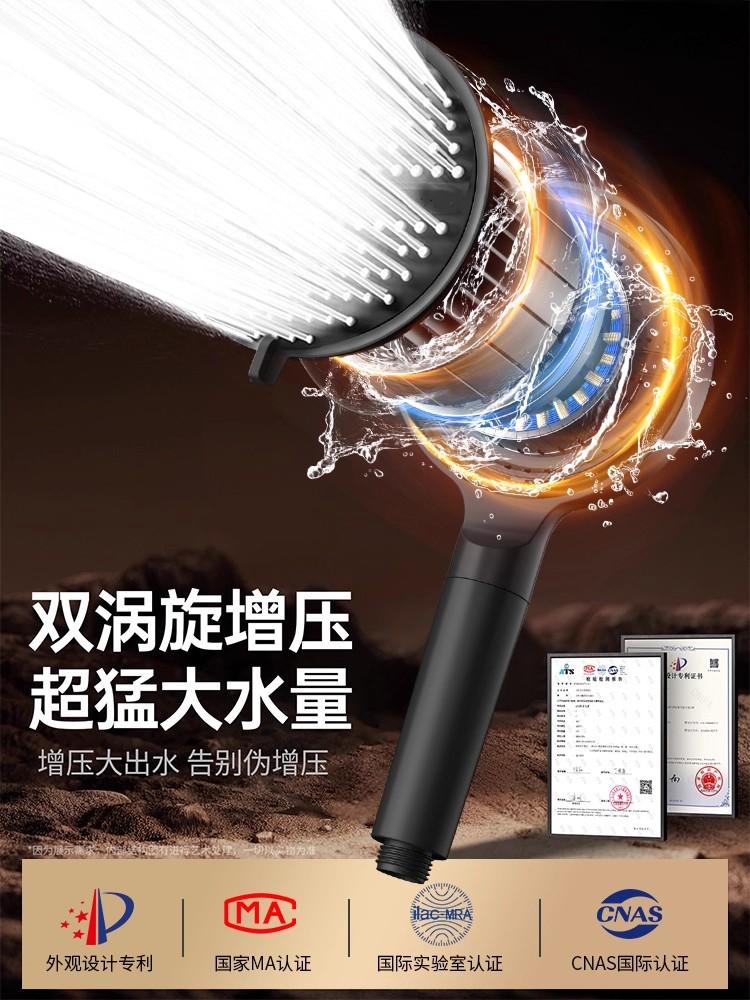 New 1Pcs Big Panel High Pressure Shower Head Adjustable 6 Spray with Filter Large Water Outlet Bathroom Accessories Set