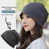 Autumn/Winter Plush Knit Baotou Hat - Indoor/Outdoor Warm Velvet Pullover