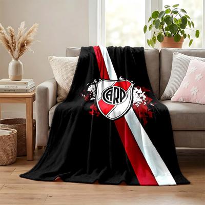 Atletico River Plate Blanket Flannel Blanket Soft Cozy Plush Throw for Sofa Bed Lightweight Home Decor