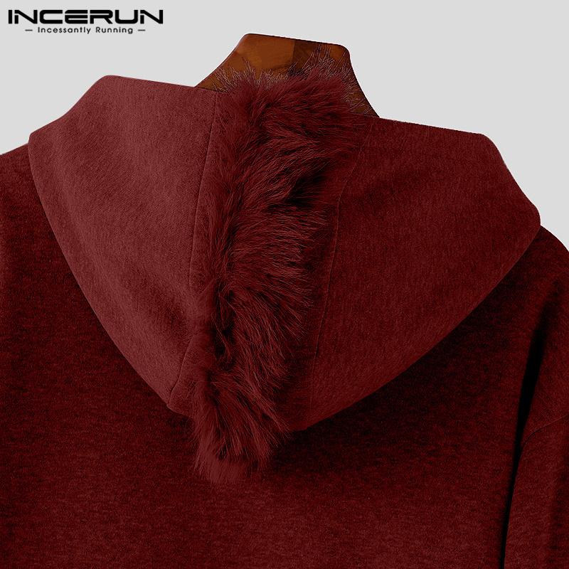 INCERUN S-XXXXXL Bărbați Mânecă Lungă Patchwork Pulovere cu Glugă Hanorace