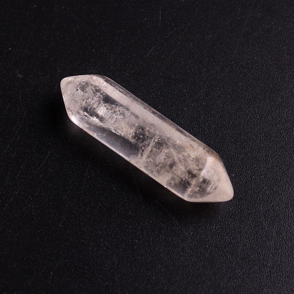 32x8mm Natural Crystal Hexagonal Bullet Pendant for Yoga Necklace