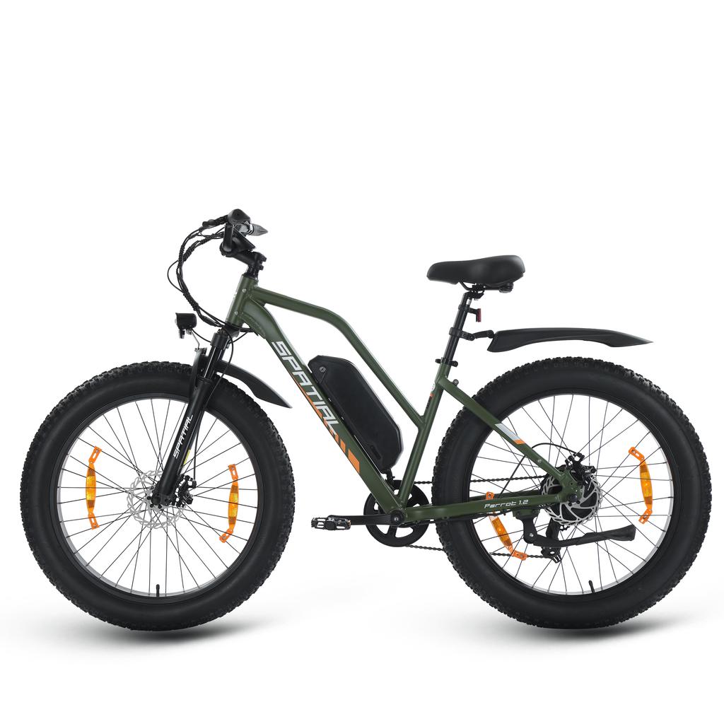 SPATIAL Parrot Bicicletta Elettrica da Donna All-Terrain Motore 250W Batteria 48V13AH Bicicletta Elettrica da Passeggio all'Aperto Bici Elettrica da Montagna Off-Road da 26 Pollici