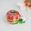 Charming Enamel Squirrel Fruit Designed Alloy Jewelry Box Jewelry Organizers Ideal For Gift Giving And Home Decors