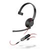 Poly Wired Headset Blackwire 5210 Connection Noise Canceling with Microphone Lightweight Year Manufacturer Windows Mac Chrome Web Conference Earphones