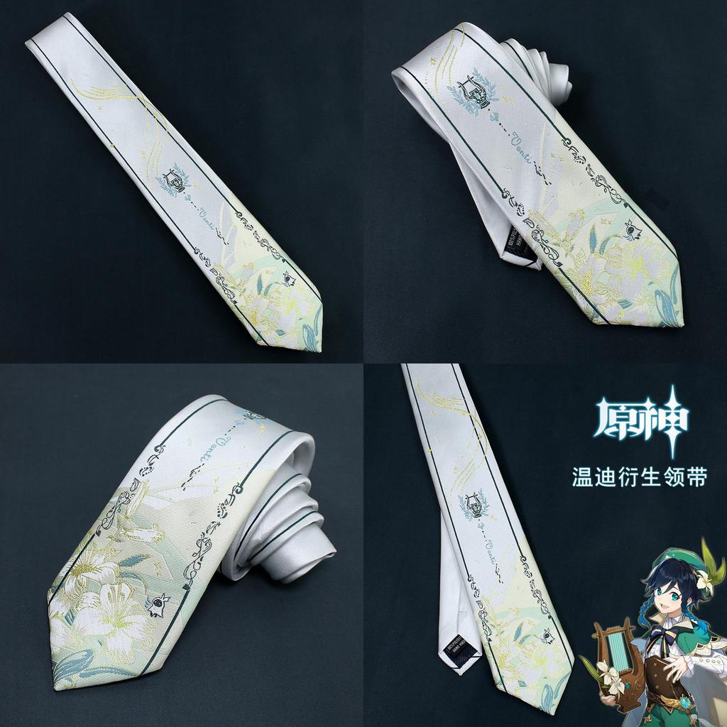 Genshin Impact Originalspiel Bard Windy Necktie Anime-Stil Krawatte für Jkdk Schulmode
