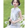 New Chinese-style Improved Cheongsam Women's 1011 New Summer High-end Sense Slim and Thin Daily Temperament Dress Long