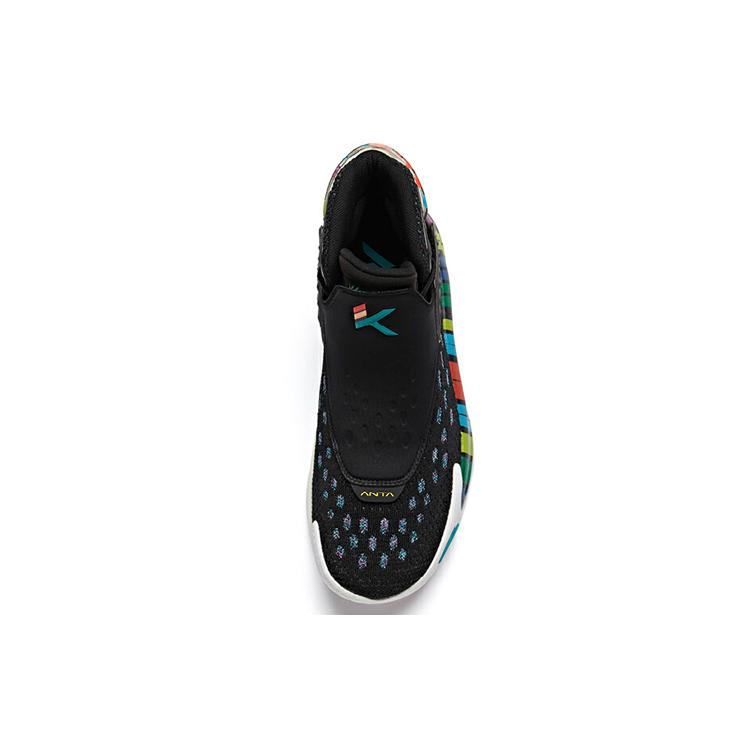 Anta KT5 KT Rainbow Black History Month Synthetic Leather High top Basketball Shoes Men's Black 112011101-2