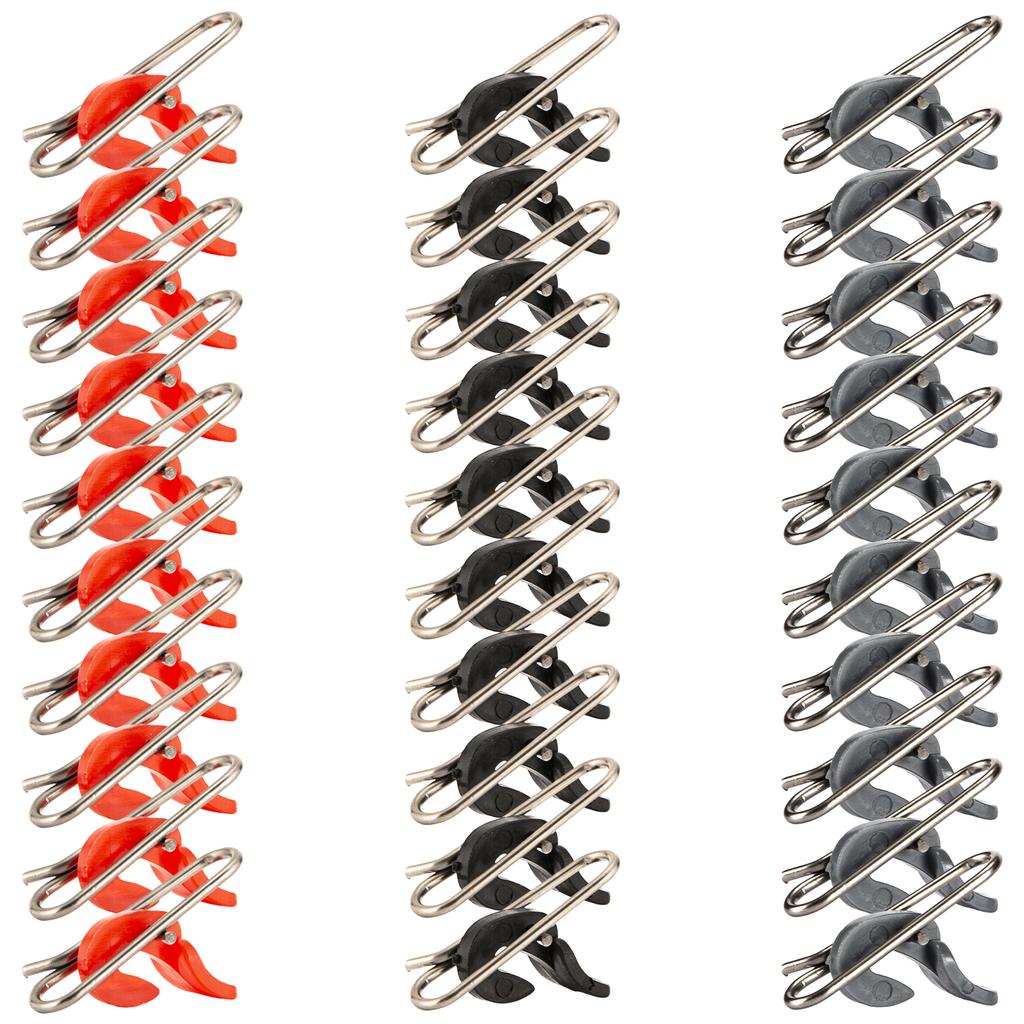 10Pcs Lures Clip Speed Clip for Sea Freshwater Fishing Line Clip Fishing Clip Stainless Steel Fishing Impact Baits Clip