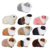 Realistic Hamster Ornament Plush Guinea Pig Model Furry Hamster Replica for Home Desk Shelf Car Interior Decor