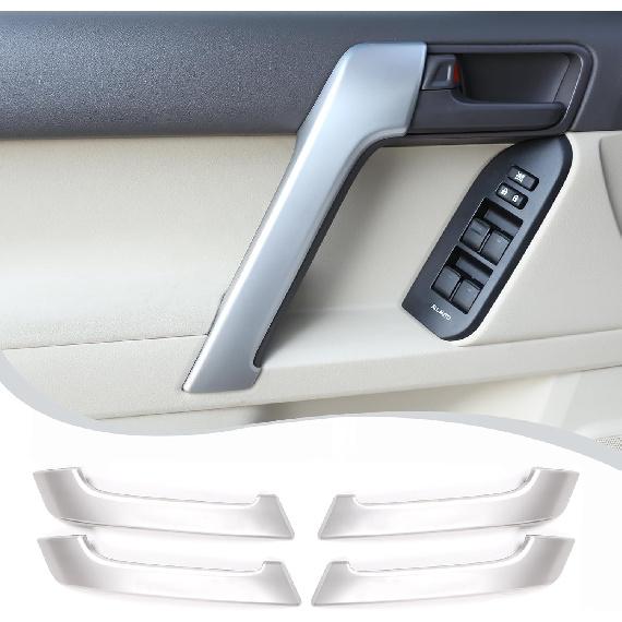 

LLKUANG Car Inner Door Handle Cover Decorative Kit Compatible with Toyota Land Cruiser Prado FJ150 LC150 150 2010-2018 ABS Car Interior Door Handle серебряный