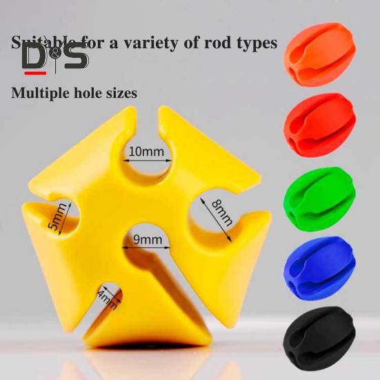 2/3Pcs Fishing Rod Fixed Ball 4/5/8/9/10MM 5 Holes Scratch Free Reusable Fishing Pole Protector Clip Fixing Tools Fishing Accessories