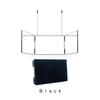 Raatel for and with and Three-Way Mirror, Wall-Mounted, Bathrooms, Sinks, Tabletops, Foldable, Storage, Self-Cut Self-Color (Black)