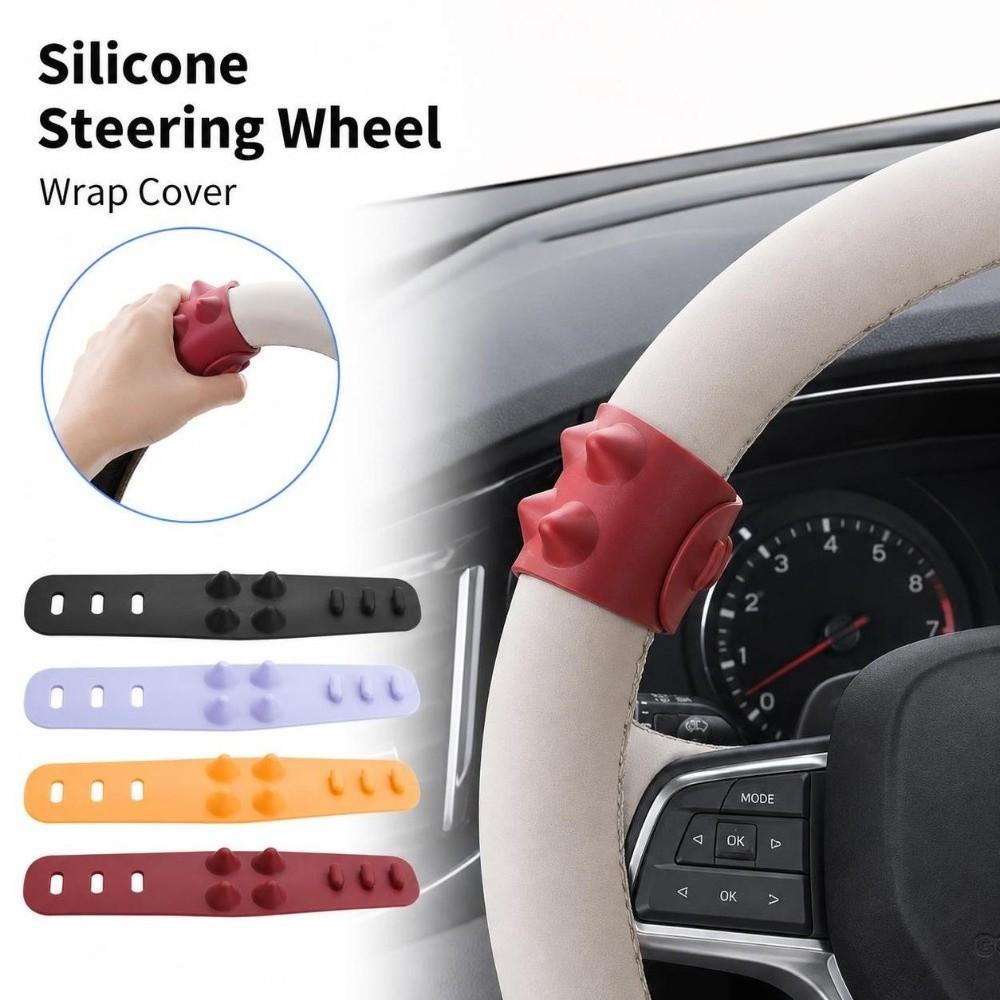 Palm Relief Grip Steering Wheel Wrap Cover Silicone Alignment Marker Reminder  Motorcycle