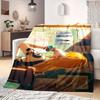 Nami Print Blanket Warm Comfortable Flannel Blanket Suitable for Bedrooms,Sofas, Beds,Chairs,Travel -QIAO60
