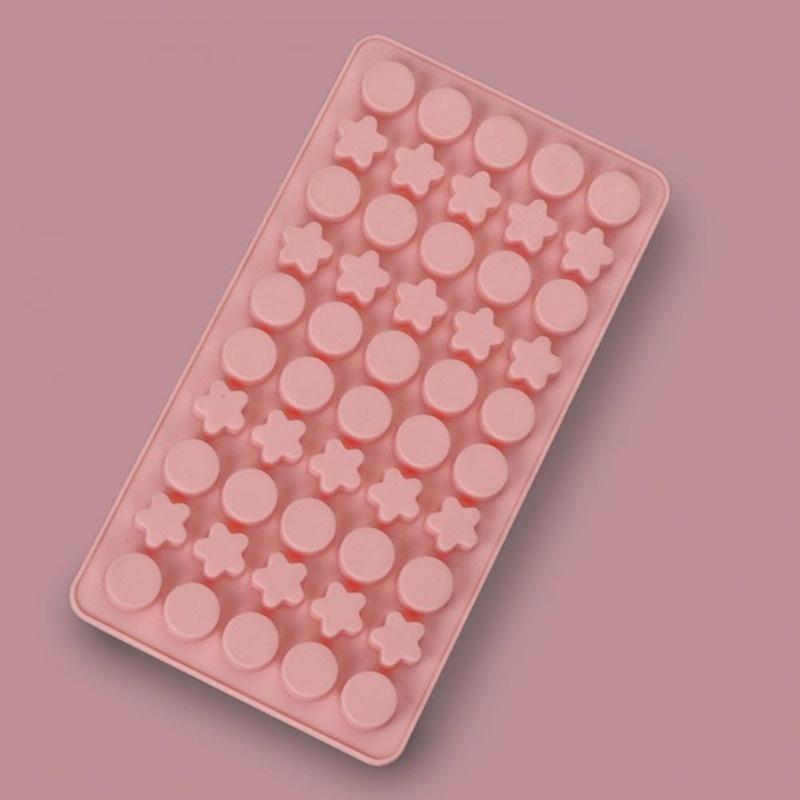 

Delicate Cake Mold Easy Demould Silicone Round Five-Pointed Star Chocolate Mould Ice Cube Is Suitable for Refrigerator рожевий