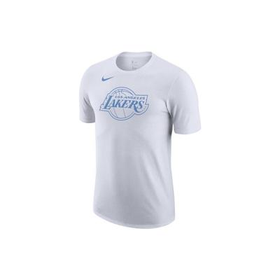 Camiseta Manga Curta Gola Redonda Estampa Logo Los Angeles Lakers Masculina Tops Branco CT9445-100