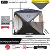 Pentagonal Winter Outdoor Sauna Tent: Portable Steam & Sweat Box for Ice Fishing and Medicinal Bath.