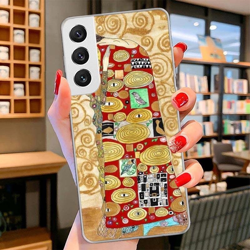 Kiss by Gustav Klimt Desig Cover Phone Case For Samsung Galaxy S26 S25 Edge S24 Ultra S23 S22 Plus S21 S20 FE Soft Fundas Shell