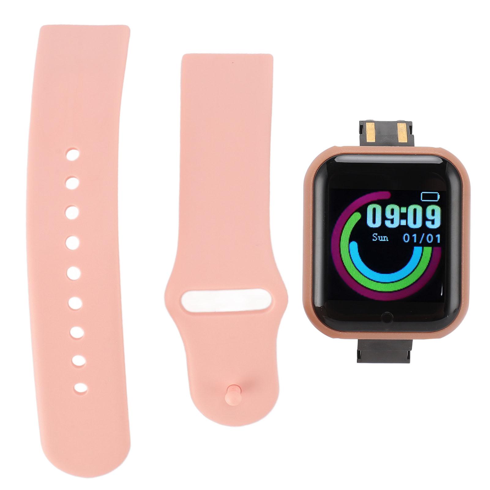 

1.44-дюймовый экран спортивные умные часы мониторинг сна подсчет шагов IP65 водонепроницаемые умные часы для здоровья Brown Pink