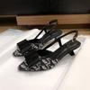Sandals Women Sexy High Heels Fashion Pointed Toe Slingback Shoes Summer Dress Party Stilettos Brand Pumps Decor Single Shoe