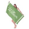Personalized Striped Beach Towel Custom Name/Logo Oversized Microfiber Towel Summer Party Gift for Beach Swimming Bath Sports