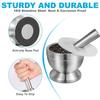 Stainless Steel Mortar And Pestle Set Kitchen Spice Grinder Pill Crusher With Lid Heavy Duty Pesto Powder Herb Bowl