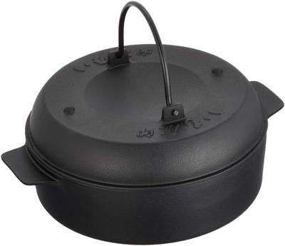 Ikenaga Eisenwerke 22cm Induktionsgeeigneter Steintopf für gebackene Süßkartoffeln Jiro Kartoffeln, Schwarz,