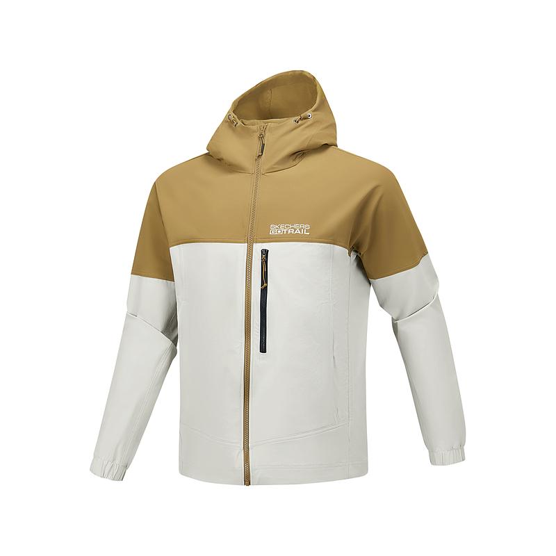 Skechers Outdoor Sports Water-Resistant Hooded Versatile Jacket Unisex Jacket Dark-Gold Brown P225U023-05KJ XS