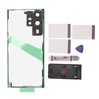 Rückglasabdeckung Ersatz für Galaxy S22 Ultra mit vorinstalliertem Kameralinsenklebeband Reparaturwerkzeuge