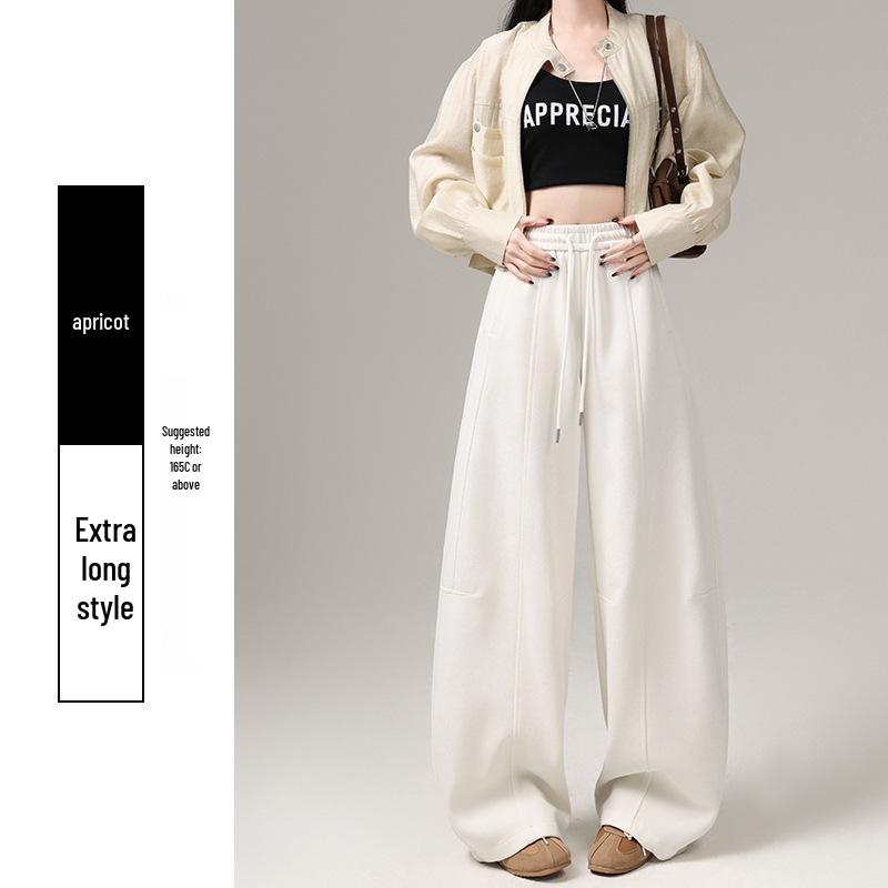 

Spring 2026 Women s American-Style High-Waisted Curved Blade Sweatpants - Loose Fit, Wide-Leg, Casual Sports Trousers. Small