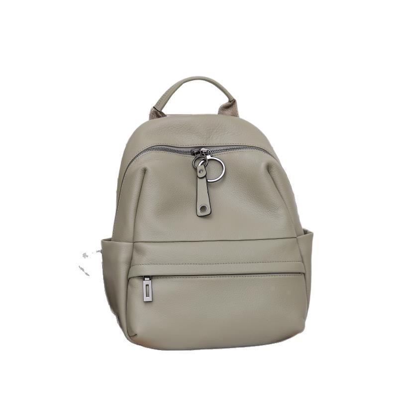 Genuine Leather Women's Bag Backpack Fashionable Bag Commuting and Travel Bag Large-capacity Schoolbag