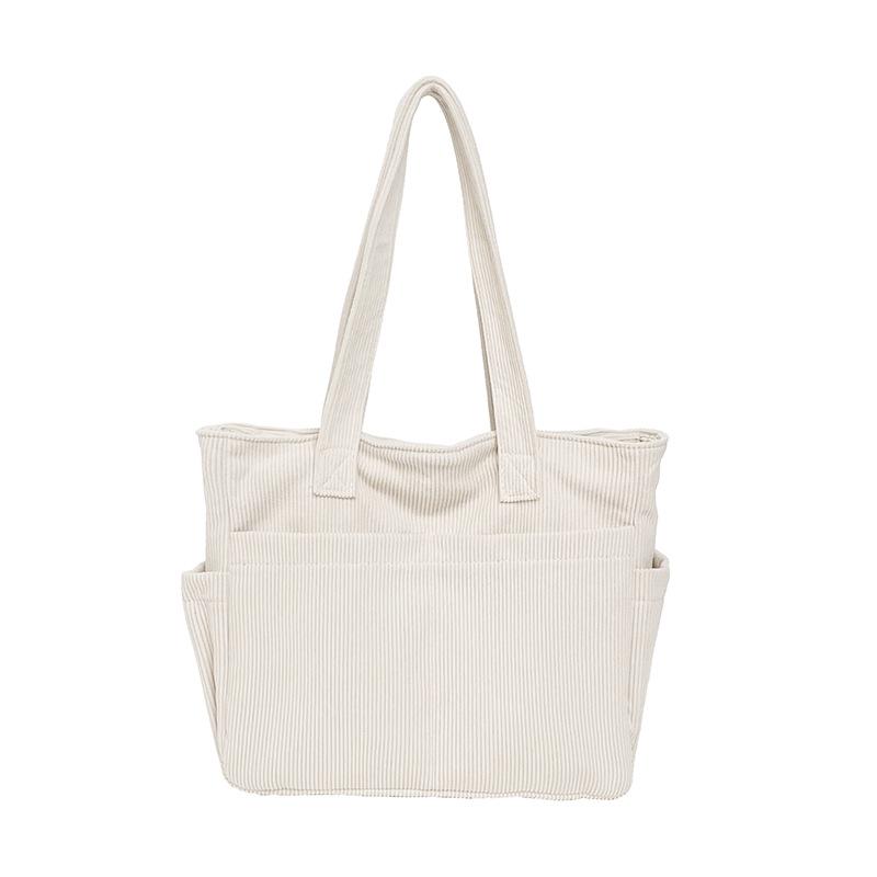 Simple literary tote bag women's new casual shoulder bag large capacity trendy handbag