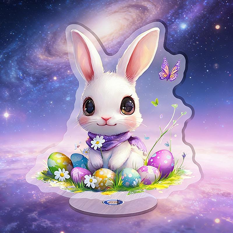 Acrylic Standee Cute Bunny Easter Home Decoration 2D Flat Easter Ornament