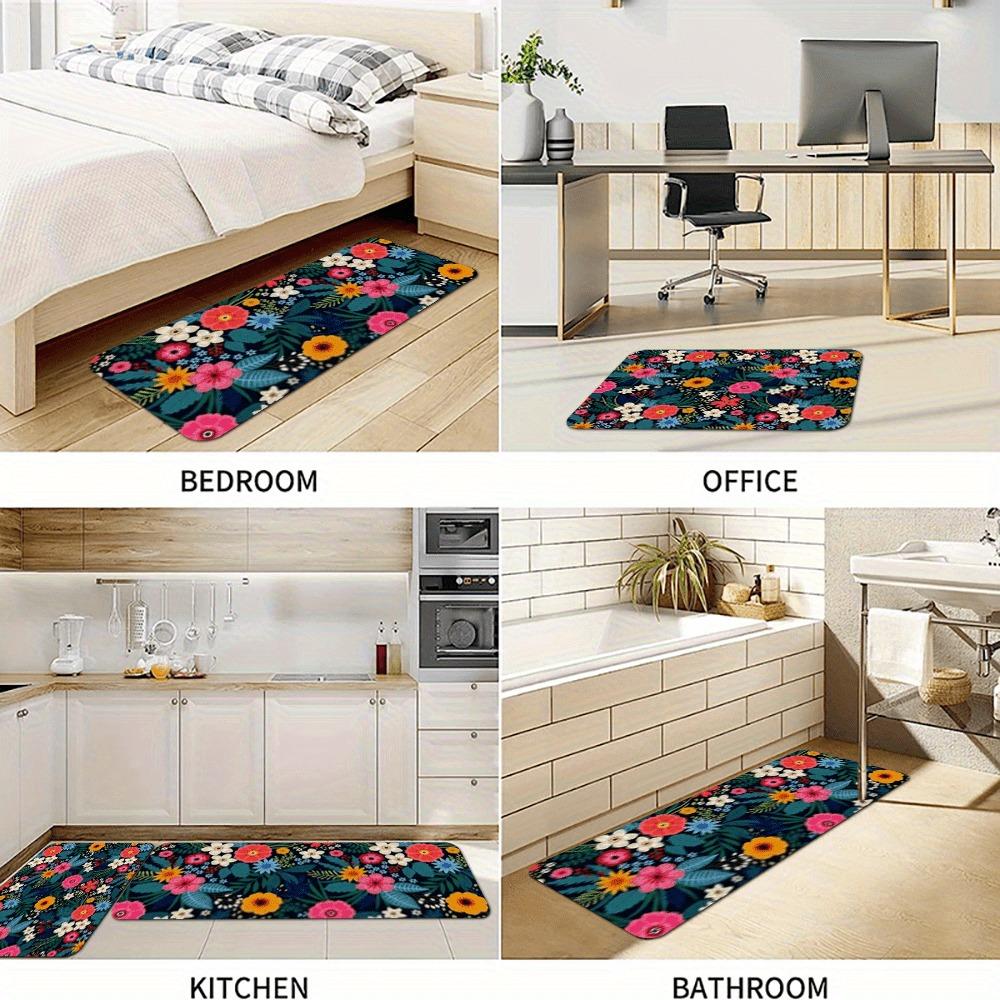 1 ks Kuchyňský koberec Butterfly Bloom Haven Protiskluzová rohožka ke dveřím Pop design Koupelnový kobereček Koberec pro Domov K umyvadlu Prádelna Dekor
