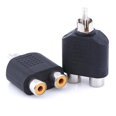 1Pct ​​Rca Y Splitter AV Audio Video Stecker Konverter 1 Stecker auf 2 Buchse Adapter Kit