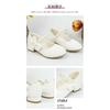 Girls' Princess Shoes White Leather Shoes Fashionable Elegant Dance Leather Shoes Graceful Princess Style Temperament Girls' Big Kids Leather Shoes