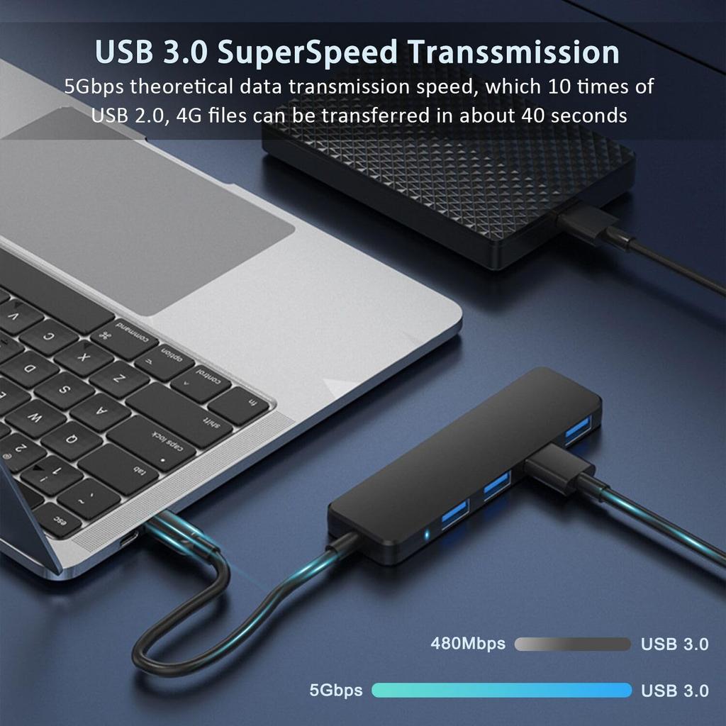 VIENON USB USB USB USB Expander for Flash and Mice 3.0 Hub, 4-Port Hub, Splitter, Laptop, Xbox, Drives, HDDs, Consoles, Printers, Cameras, Keyboards,