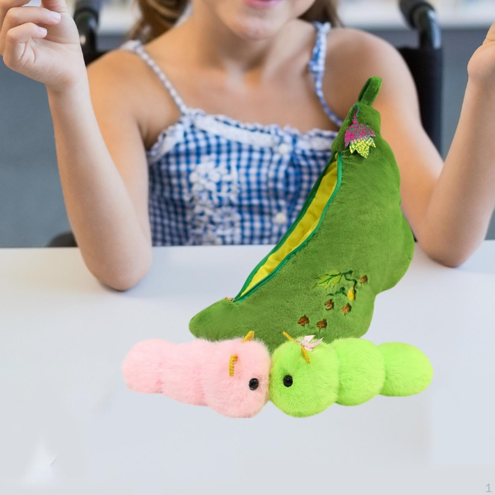 

Мягкая игрушка в виде боба в стручке-молнии, украшение для детской комнаты, милая, удобная, мягкая для взрослых