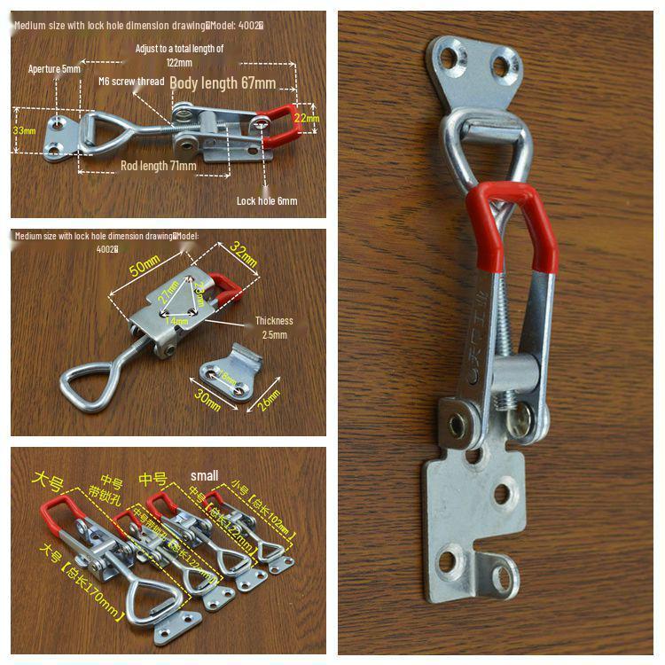 304 Stainless Steel Adjustable Toggle Latch Clamp Lock 4002